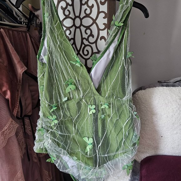 **NWT** RETRO STAGE VINTAGE GREEN 1960S 3D BUTTERFLY MESH SWIMSUIT - Picture 7 of 8
